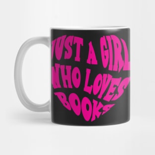 Book Lover Gift Reading Bookworm Heart graphic Mug